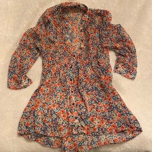 Weavers Women’s Floral Blouse Size M